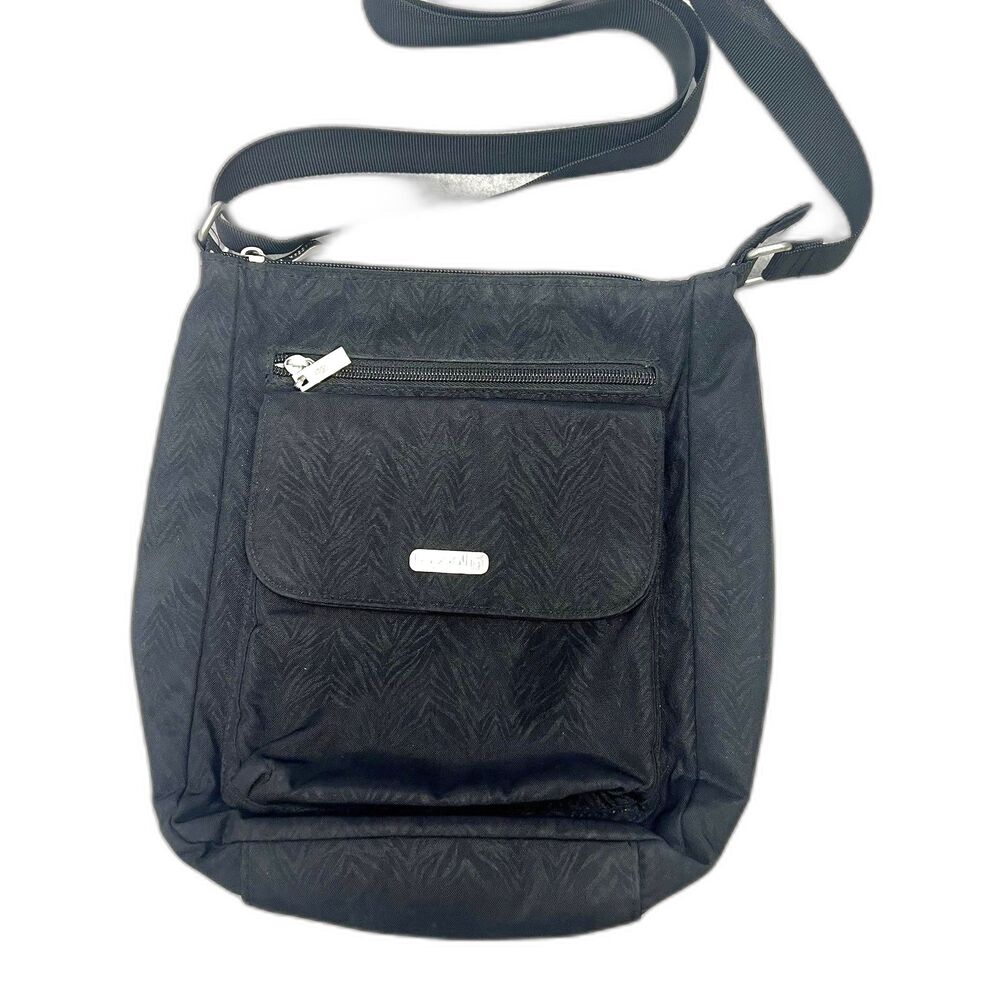 Baggallini Bag Crossbody Black Zebra Emboss Women